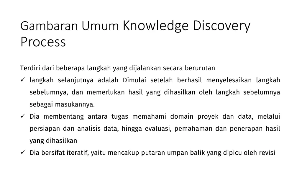 gambaran umum knowledge discovery process