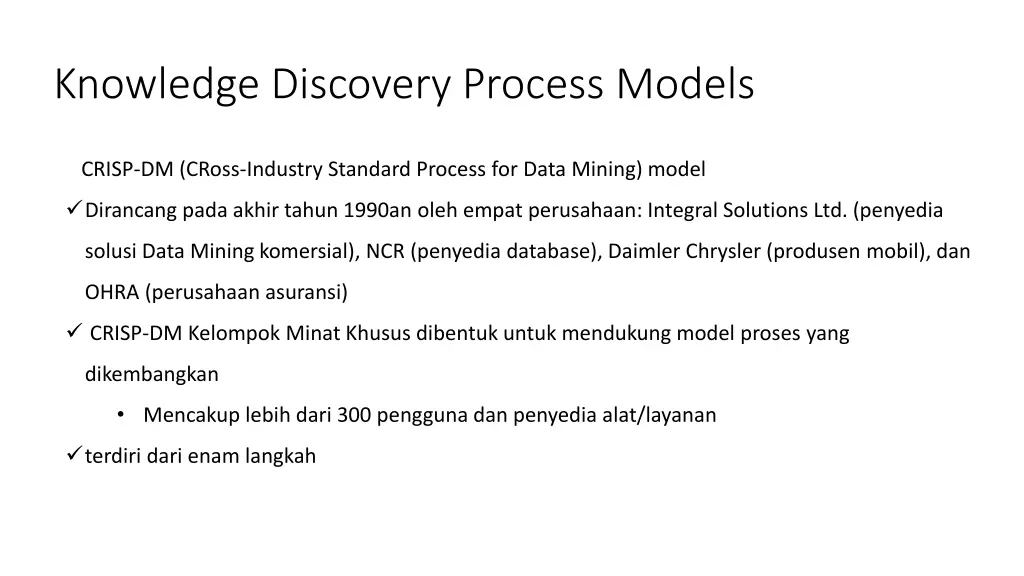 knowledge discovery process models