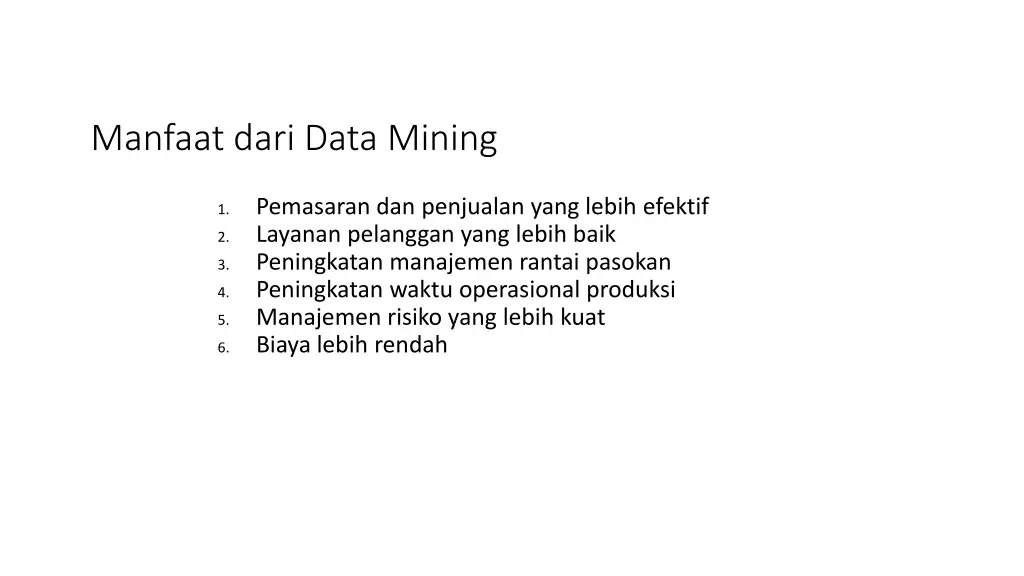 manfaat dari data mining