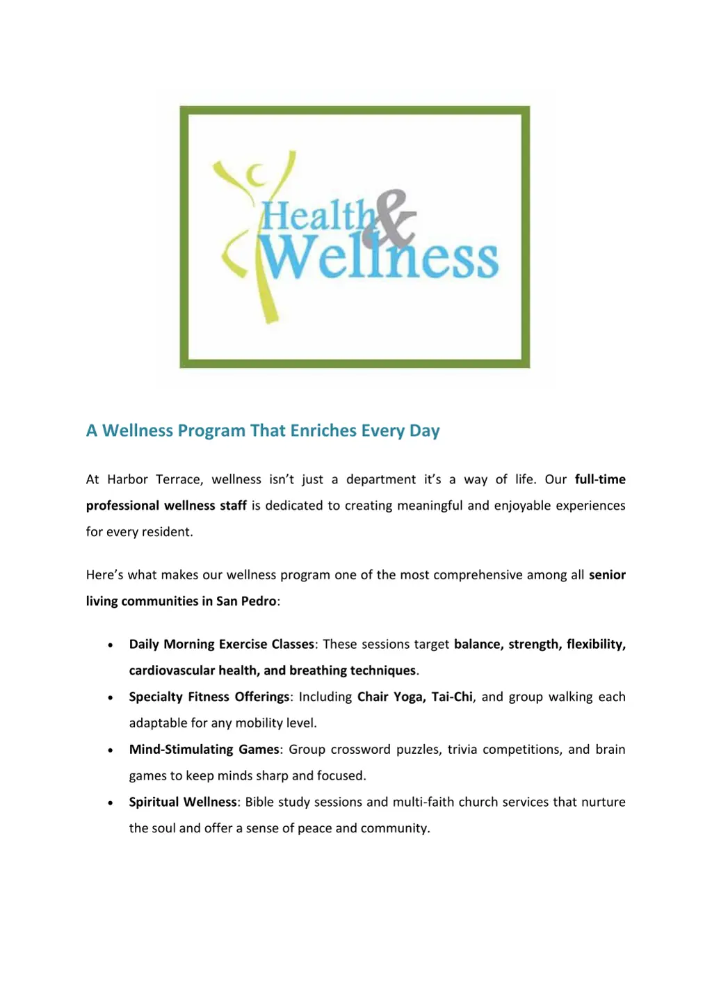 a wellness program that enriches every day