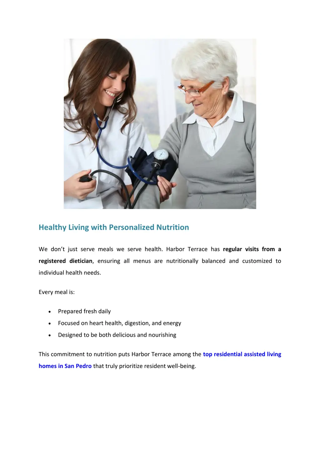 healthy living with personalized nutrition