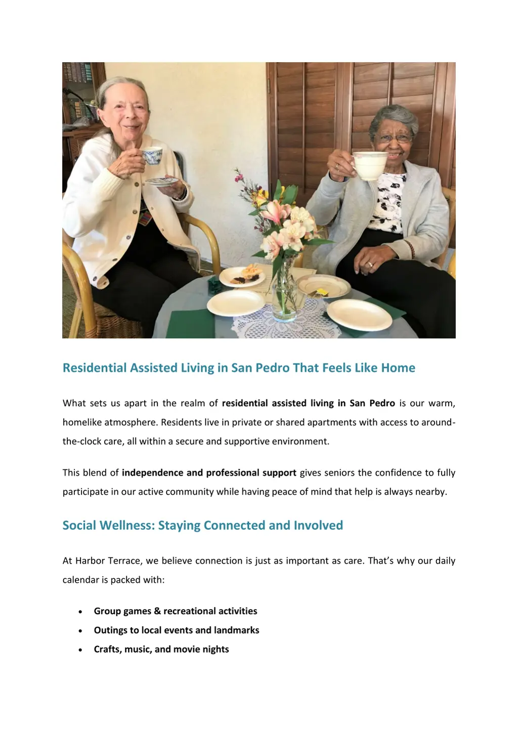 residential assisted living in san pedro that