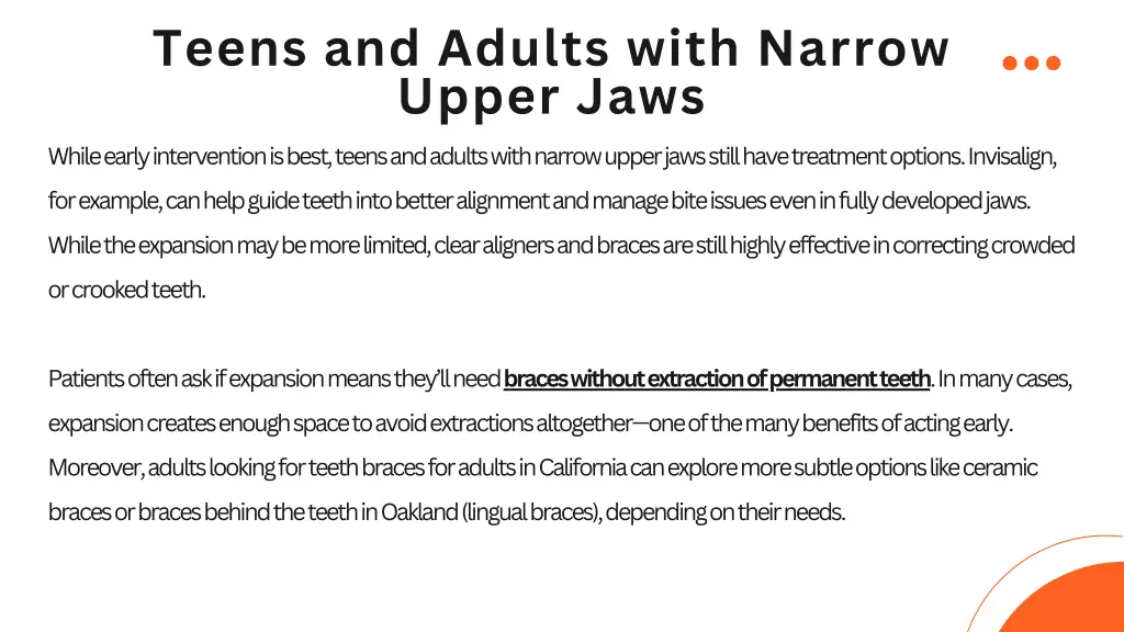 teens and adults with narrow upper jaws