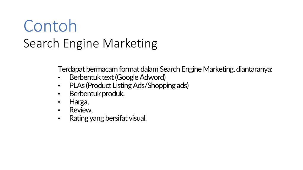 contoh search engine marketing