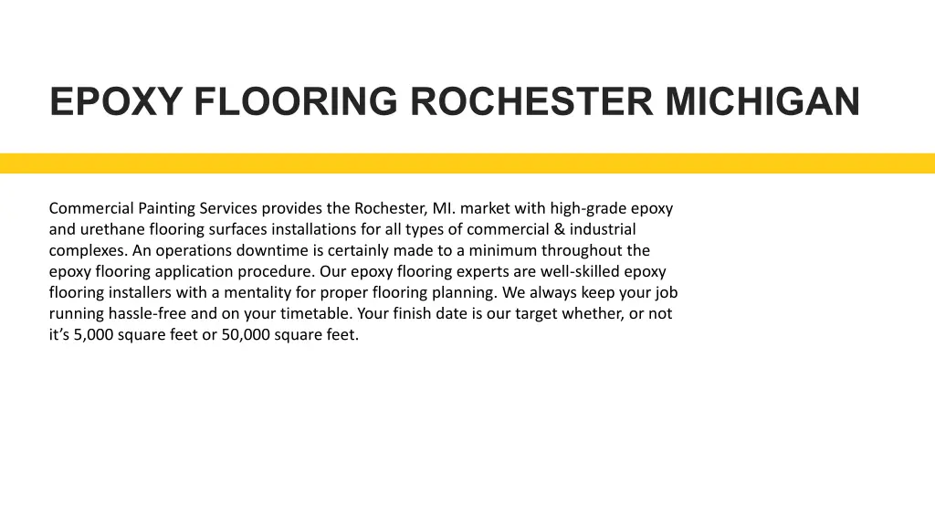 epoxy flooring rochester michigan