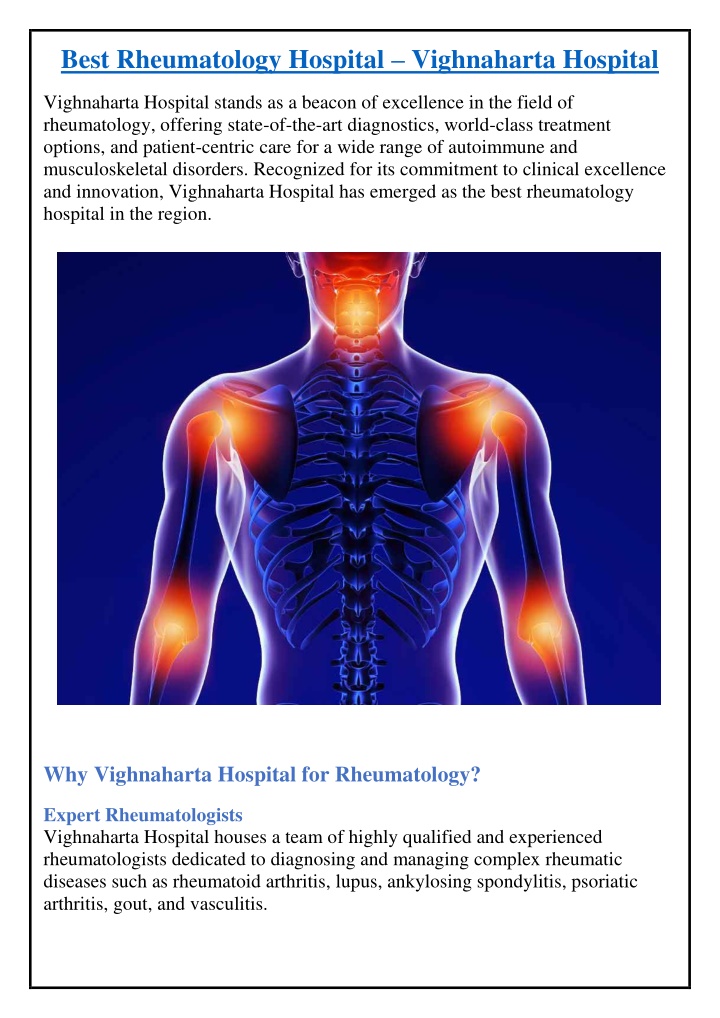 best rheumatology hospital vighnaharta hospital