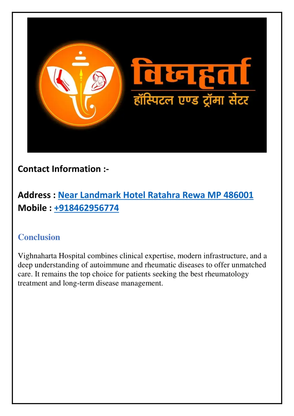 contact information address near landmark hotel