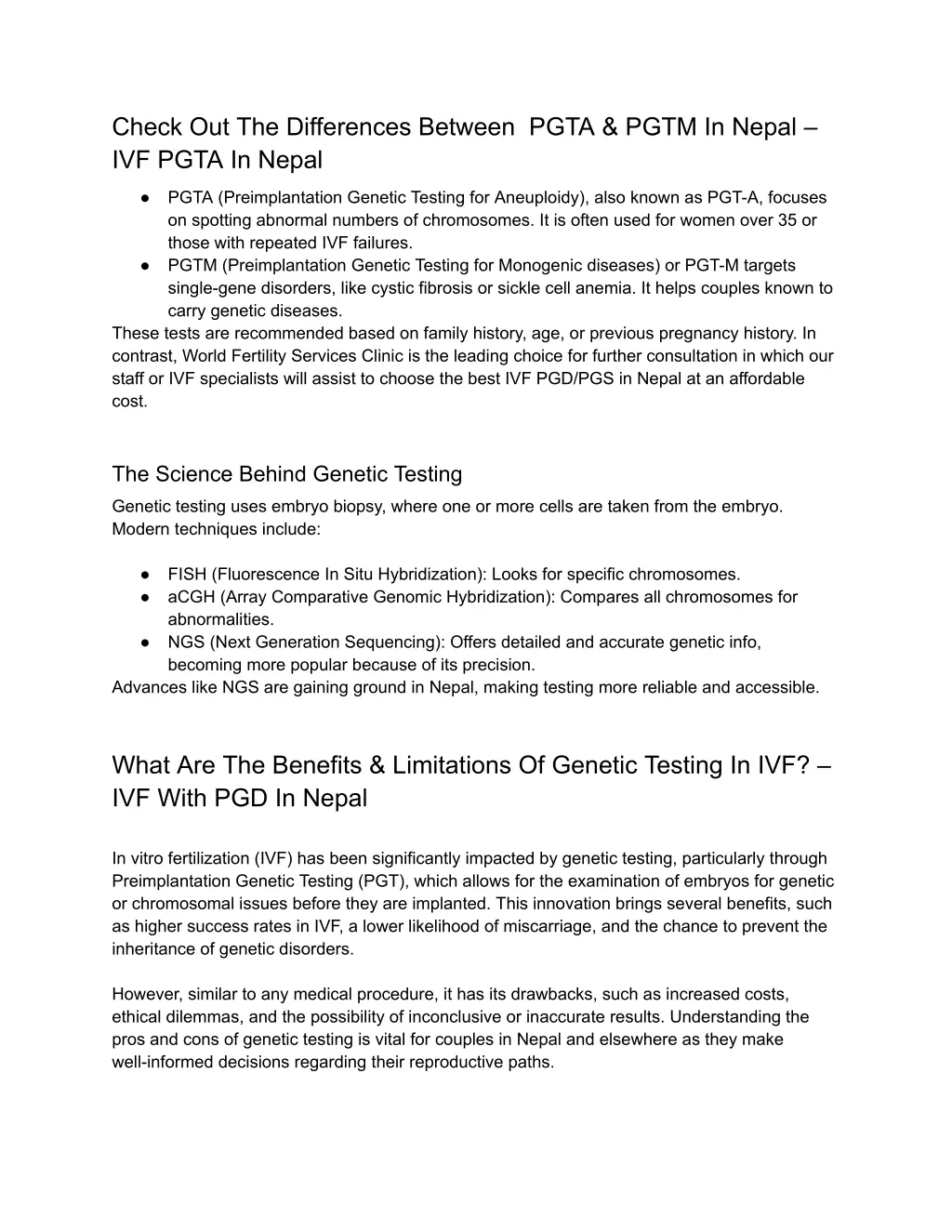 check out the differences between pgta pgtm