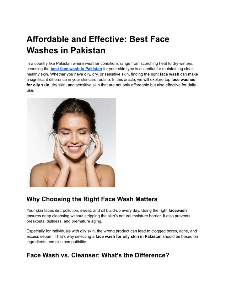 affordable and effective best face washes
