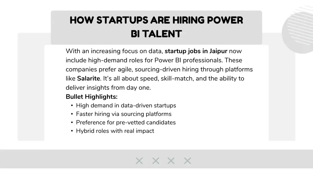 how startups are hiring power bi talent