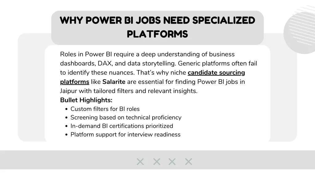 why power bi jobs need specialized platforms