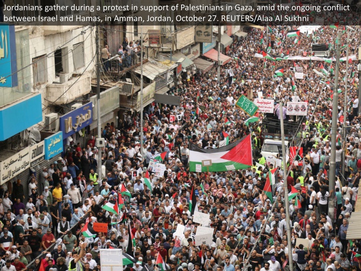 jordanians gather during a protest in support