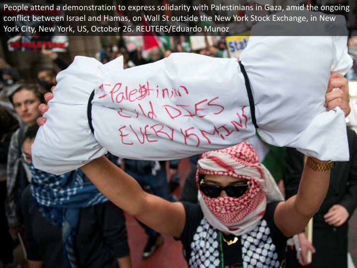 people attend a demonstration to express