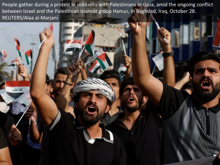 people gather during a protest in solidarity with