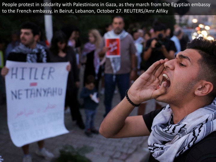 people protest in solidarity with palestinians