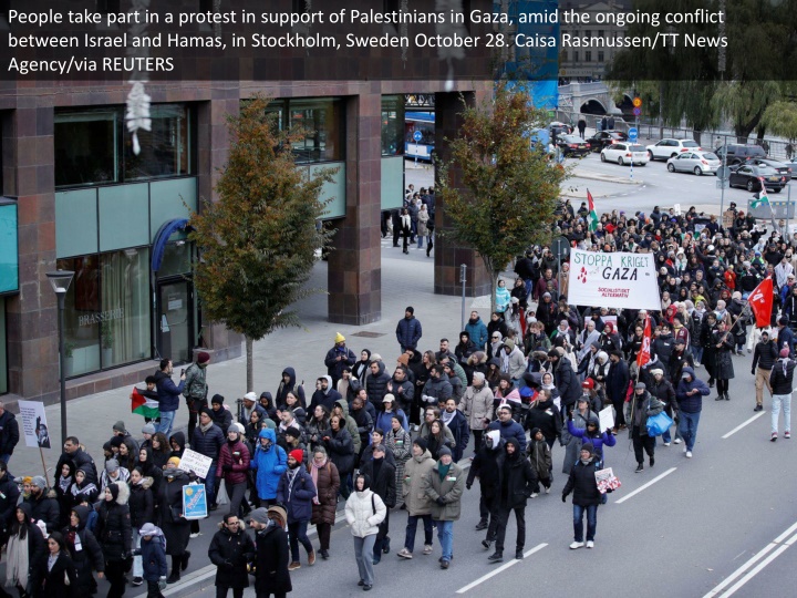 people take part in a protest in support