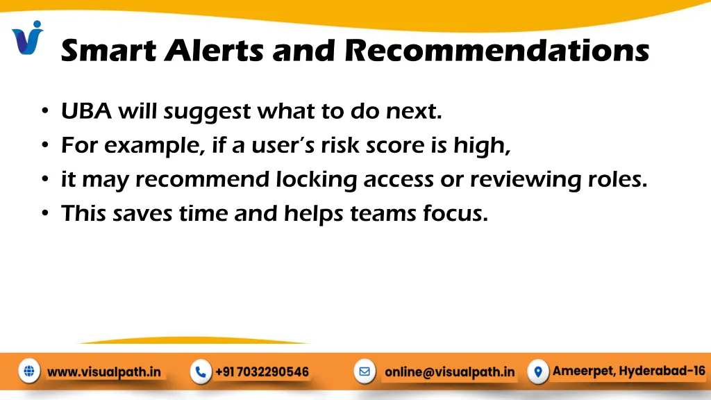 smart alerts and recommendations