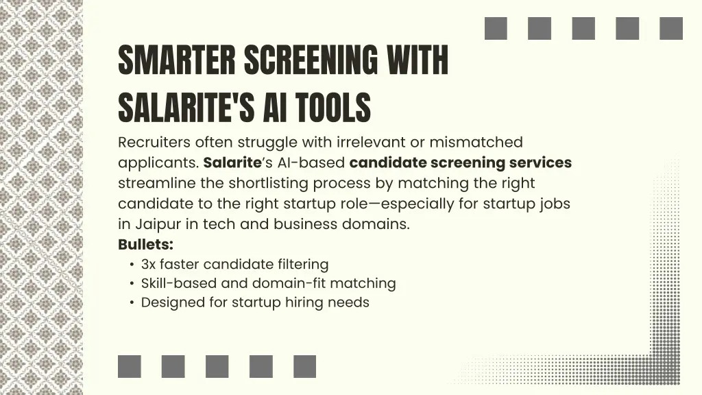 smarter screening with salarite s ai tools
