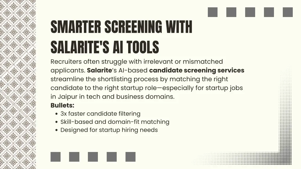 smarter screening with salarite s ai tools