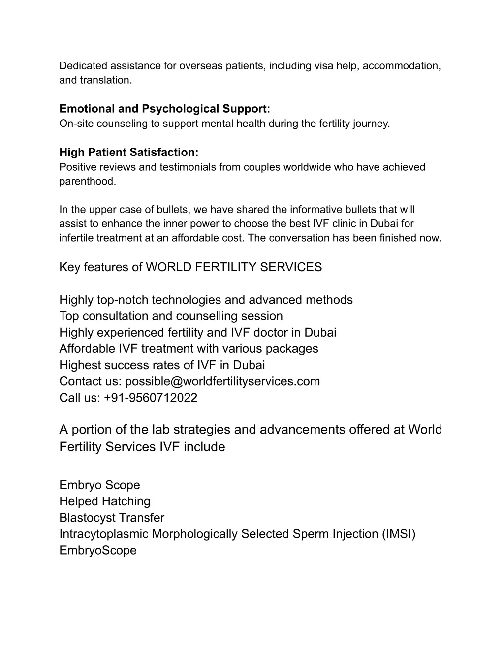 dedicated assistance for overseas patients