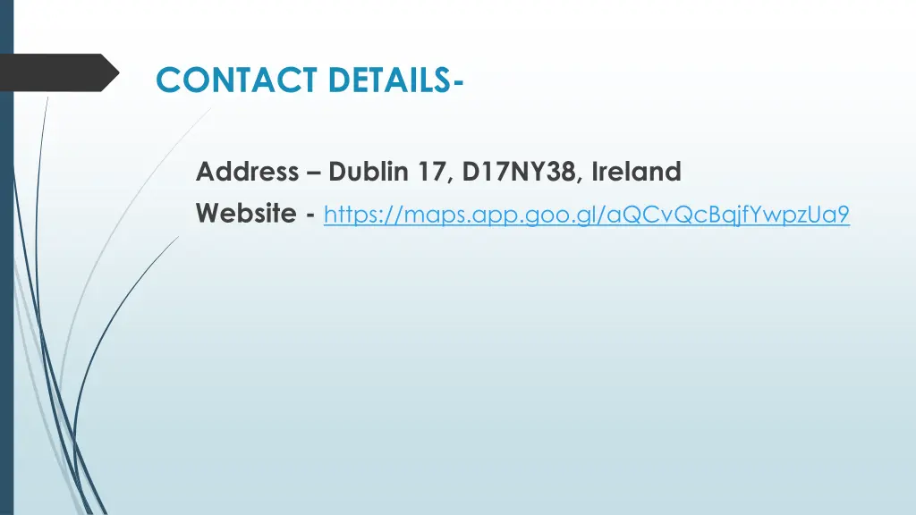 contact details