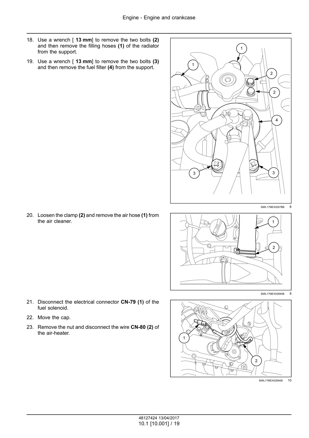 engine engine and crankcase 4