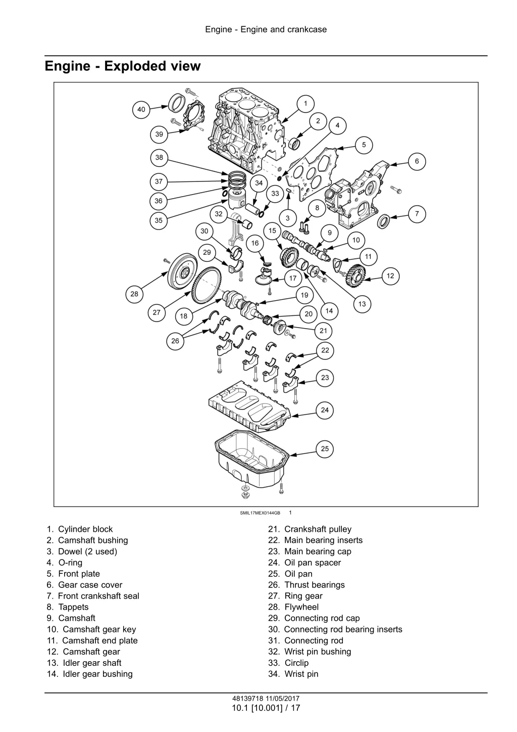 engine engine and crankcase 1