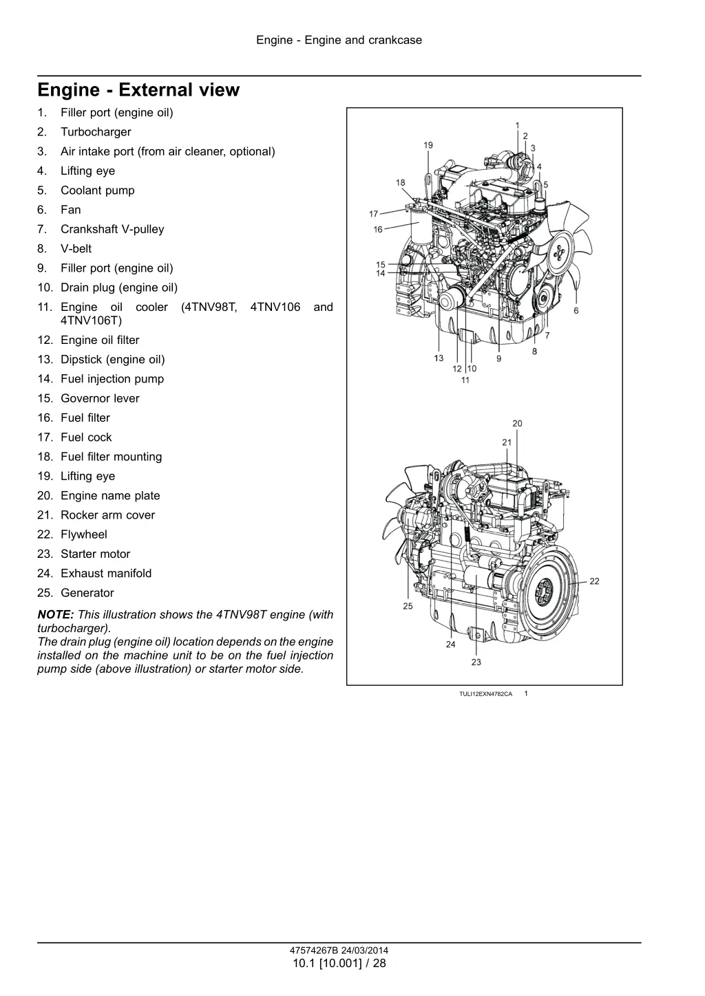 engine engine and crankcase