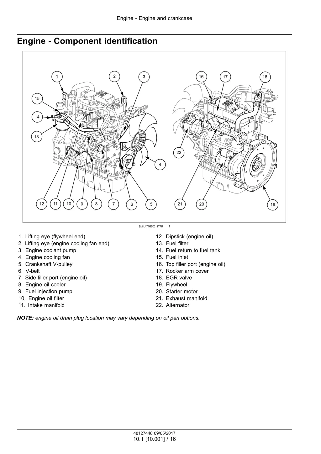 engine engine and crankcase
