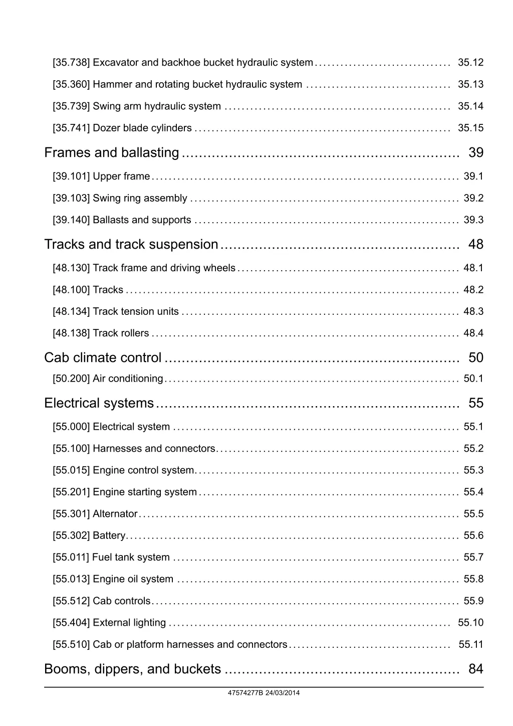 35 738 excavator and backhoe bucket hydraulic