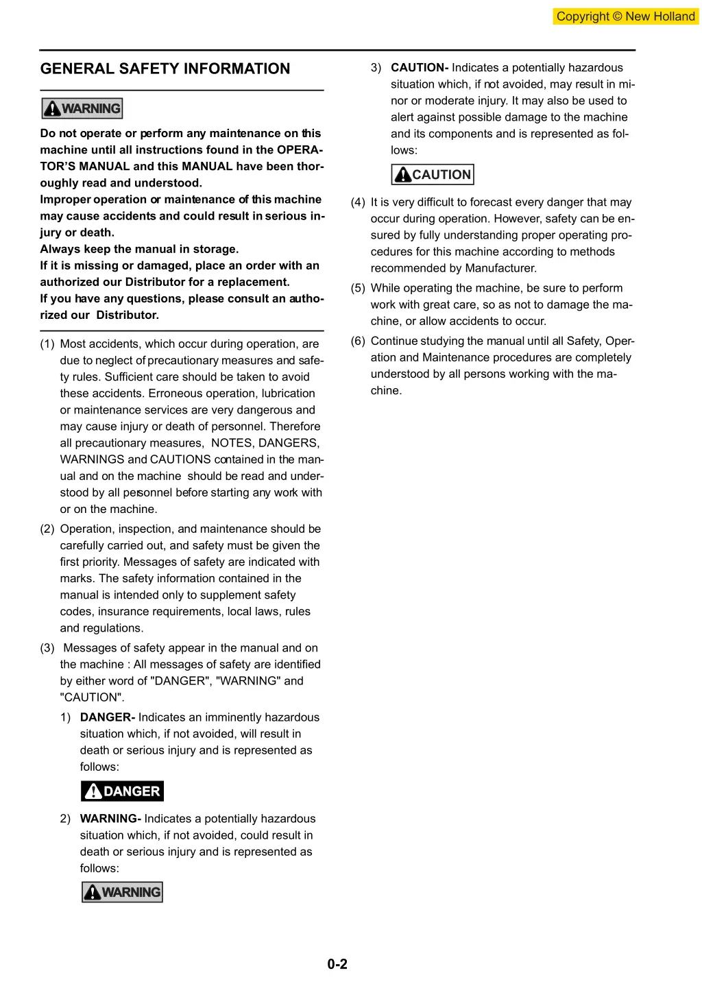 general safety information