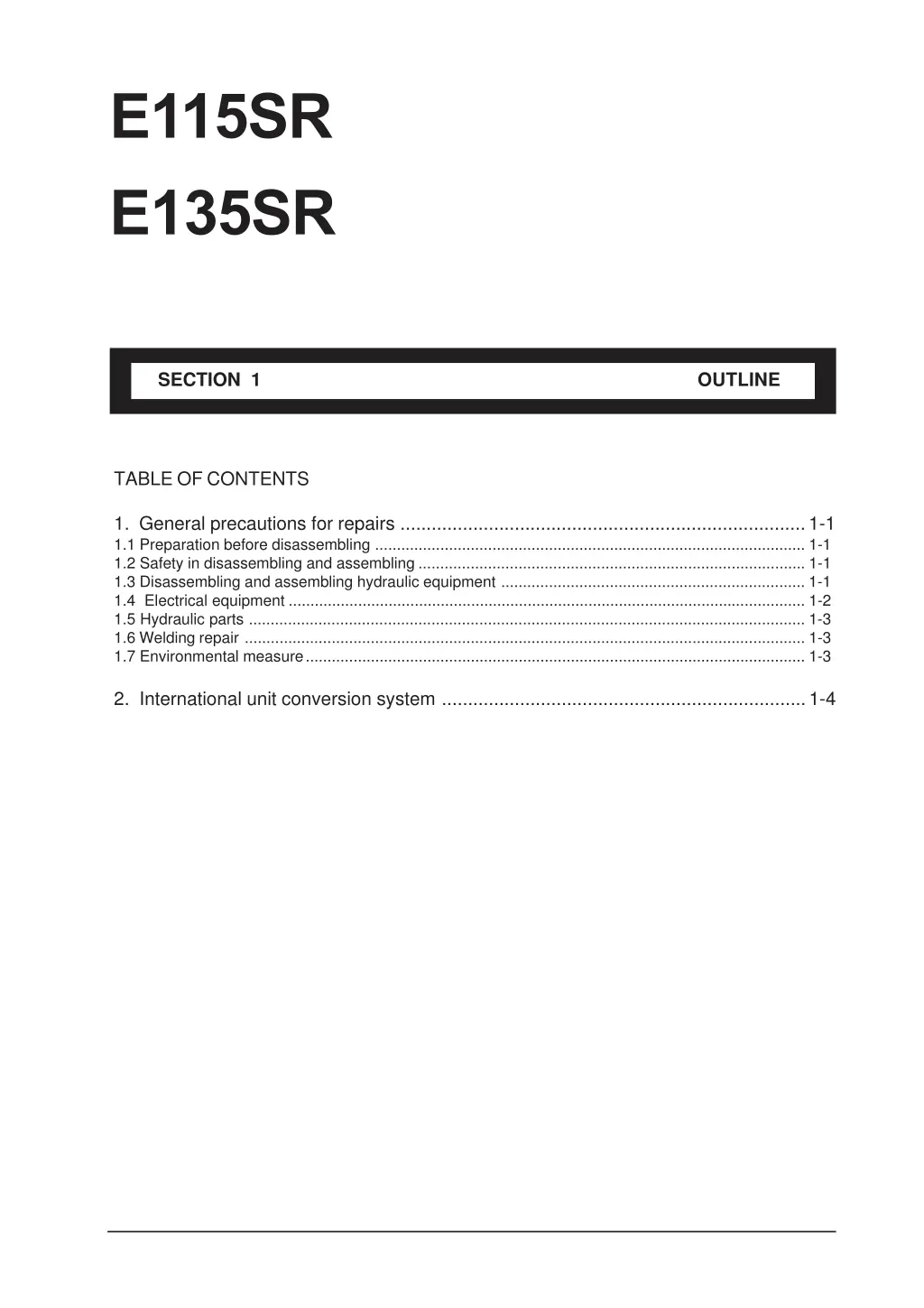 e115sr e135sr