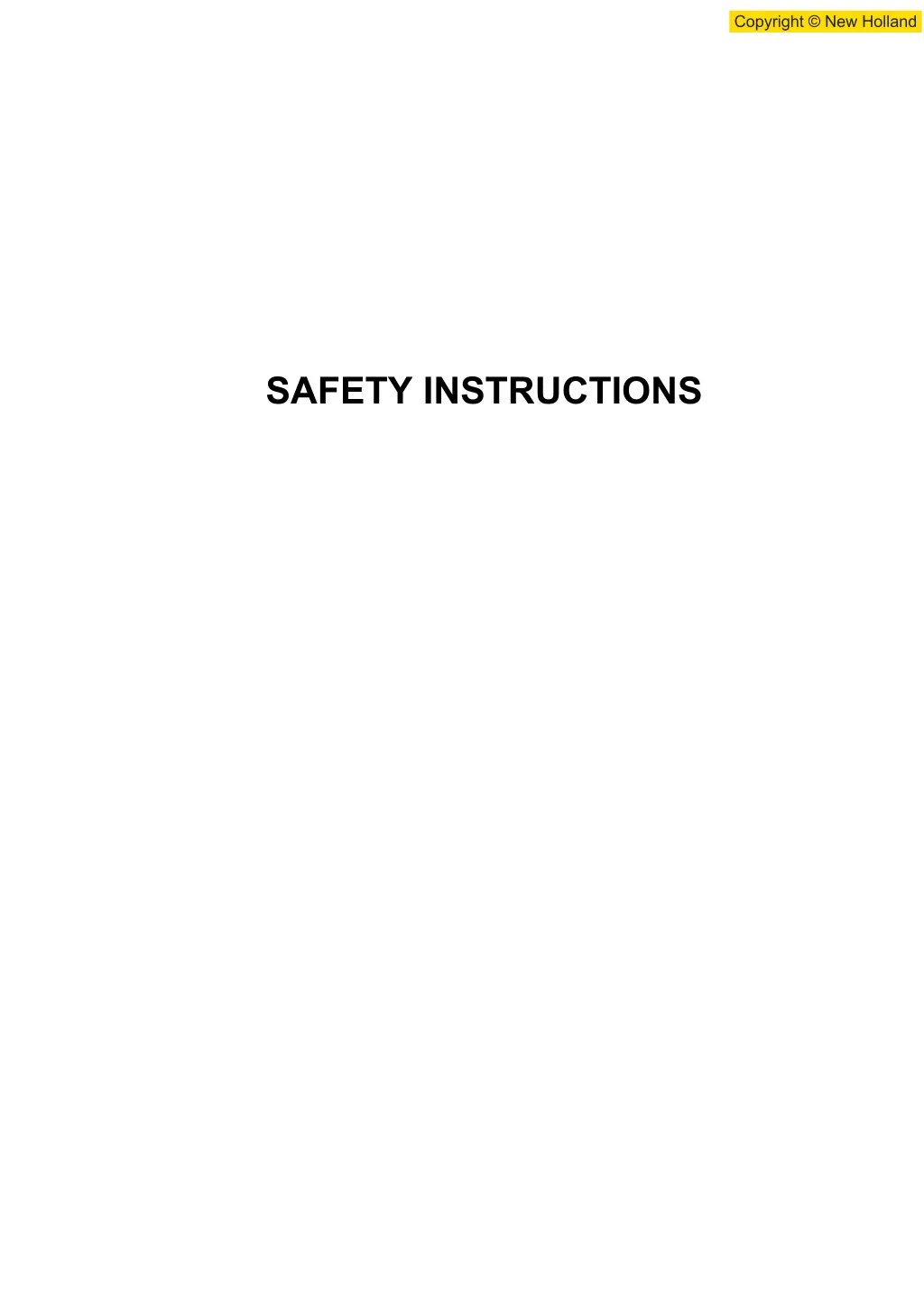 safety instructions