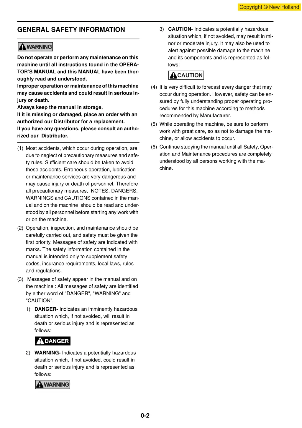 general safety information