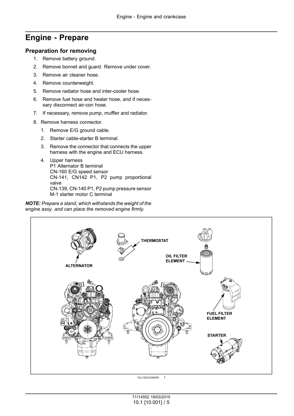 engine engine and crankcase 2