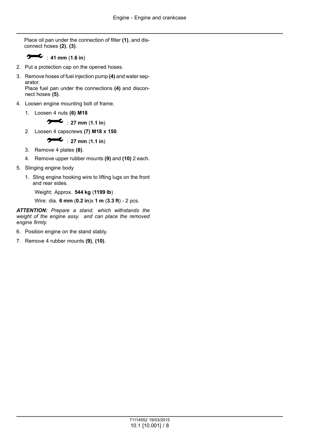 engine engine and crankcase 5