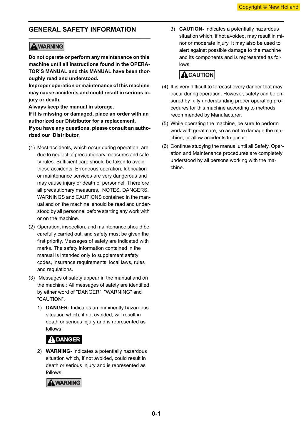 general safety information