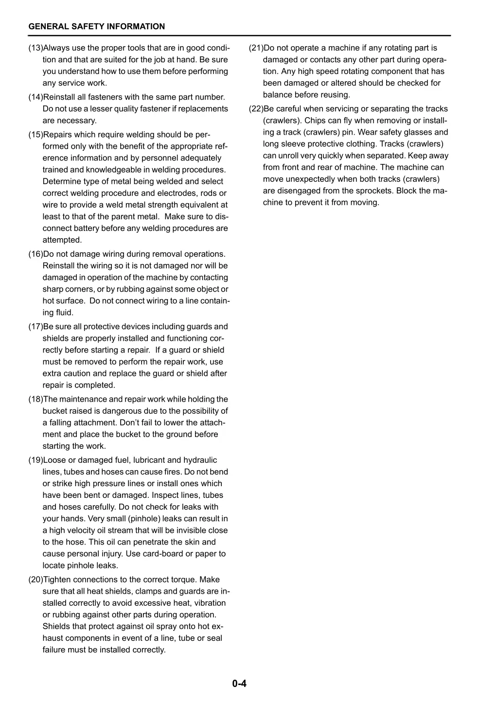 general safety information 2