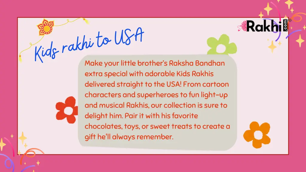 kids rakhi to usa make your little brother