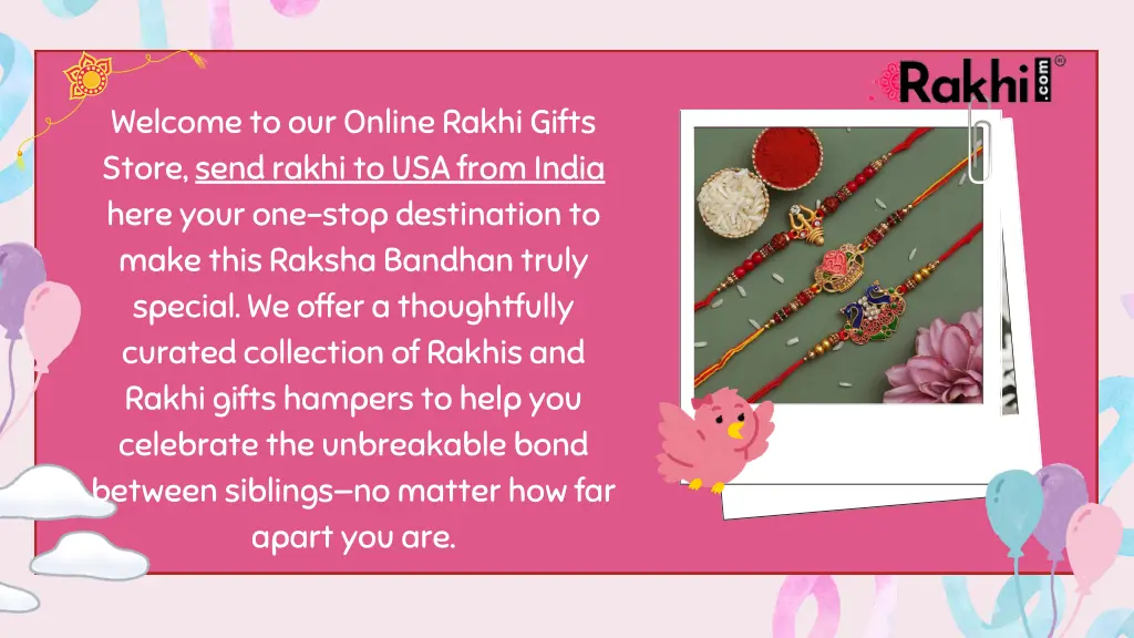 welcome to our online rakhi gifts store send