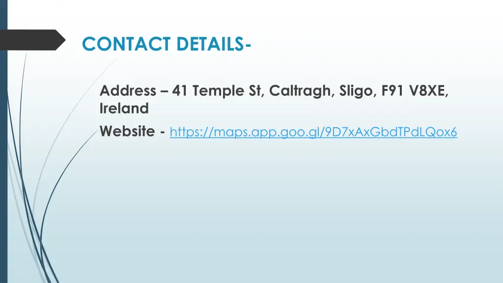 contact details