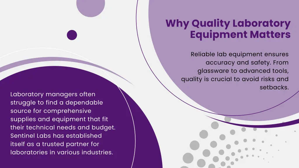 why quality laboratory equipment matters
