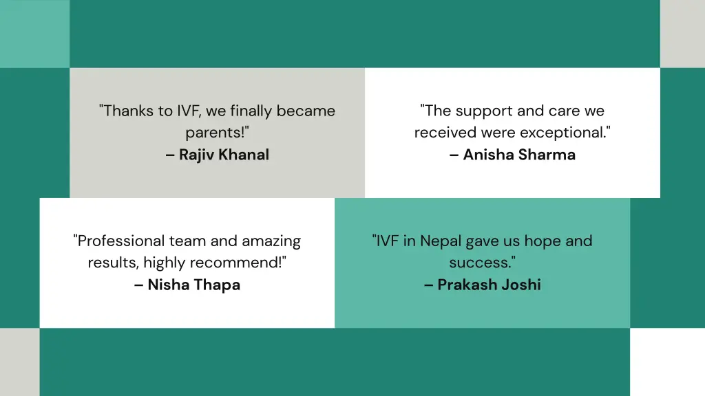 the support and care we received were exceptional