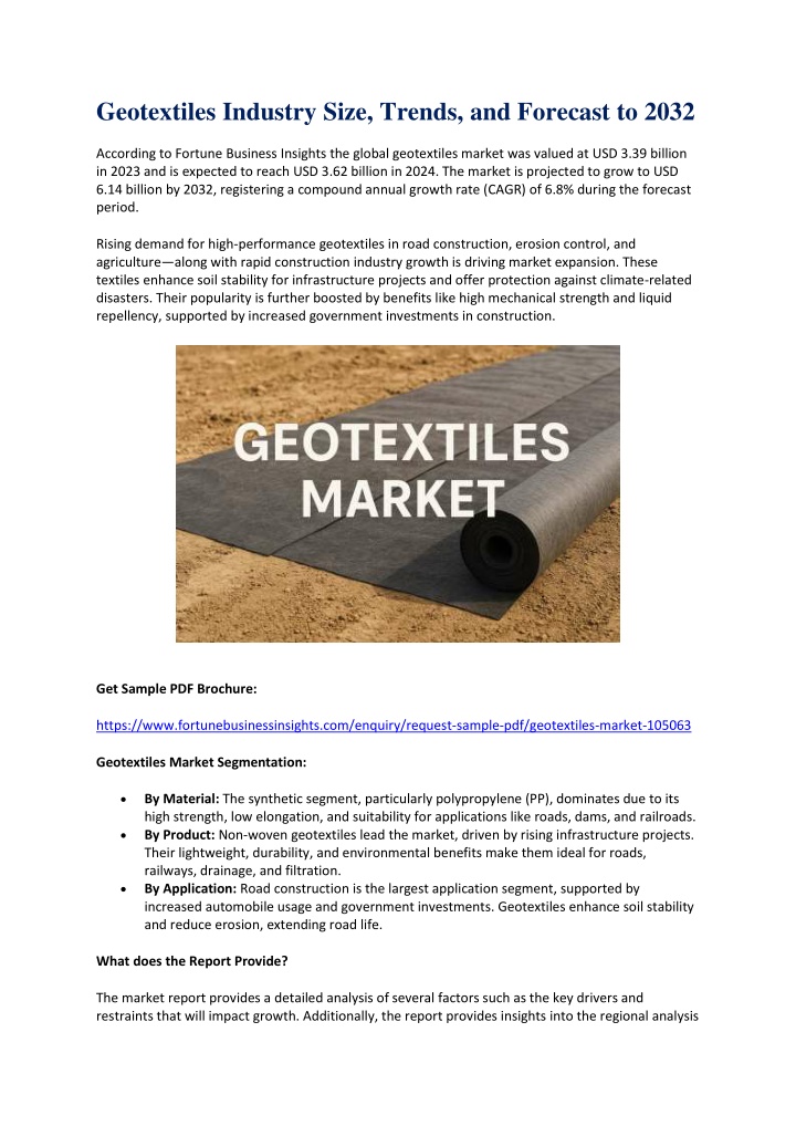 geotextiles industry size trends and forecast