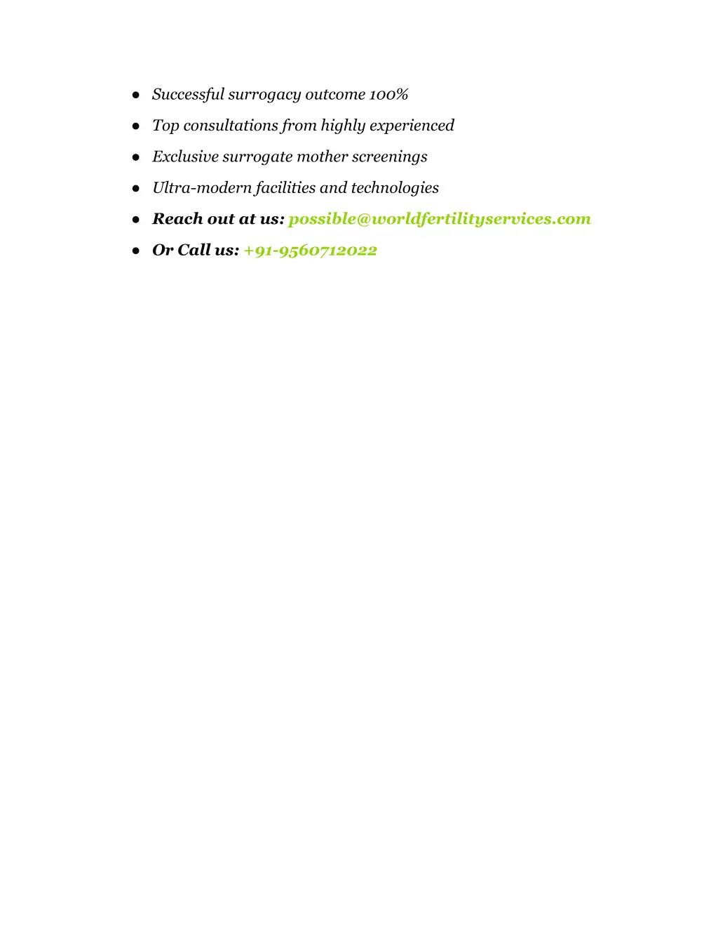 successful surrogacy outcome 100
