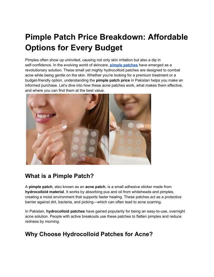 pimple patch price breakdown affordable options