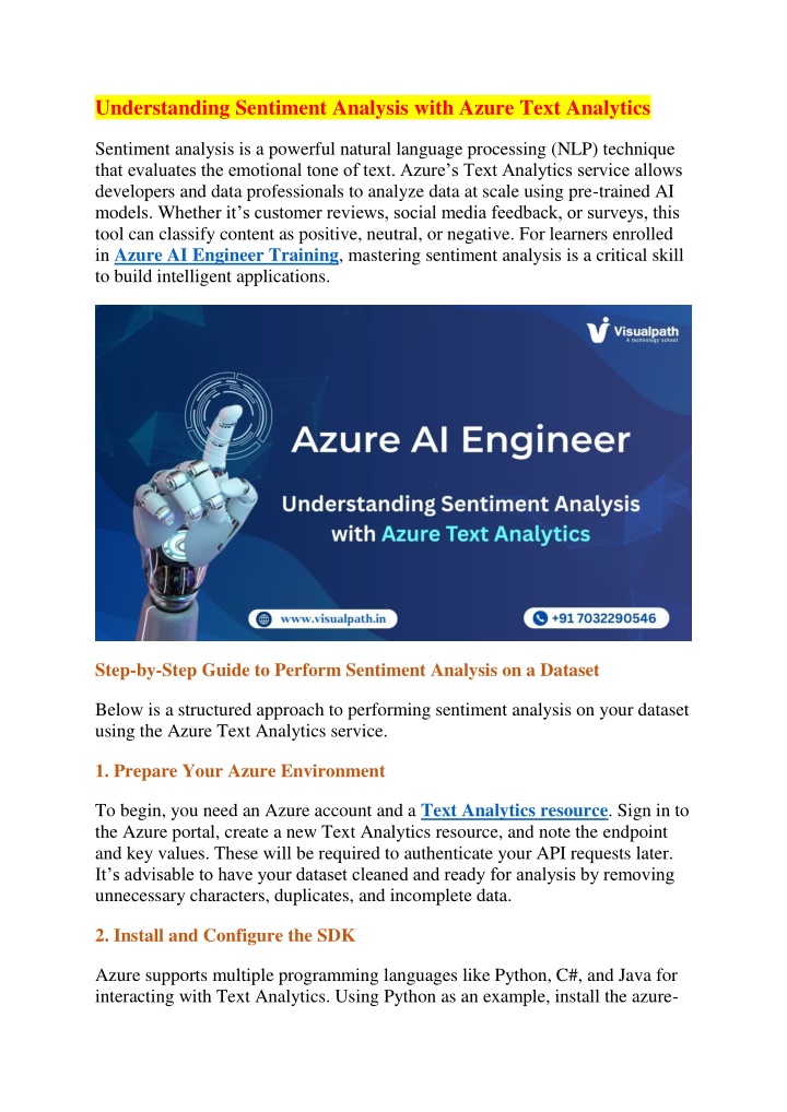 understanding sentiment analysis with azure text