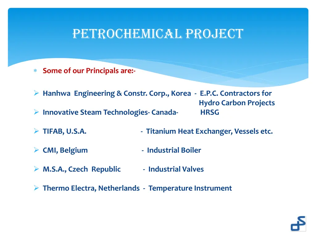 petrochemical project