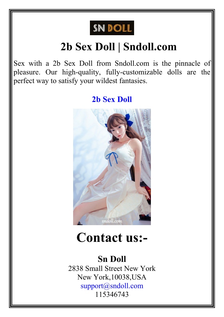 2b sex doll sndoll com