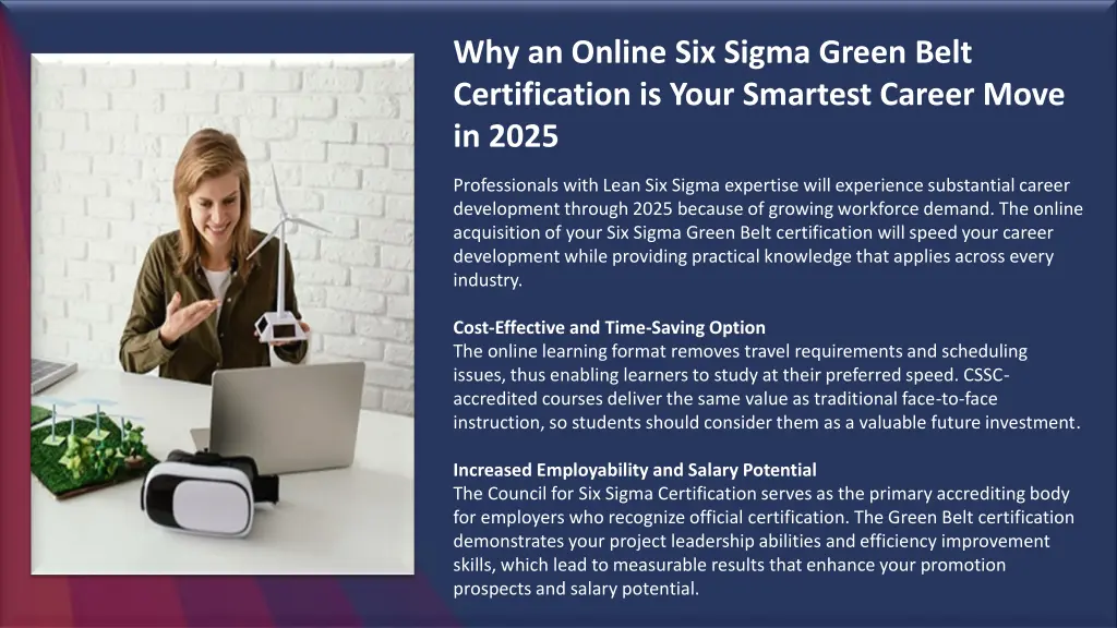 why an online six sigma green belt certification